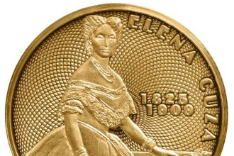 Moneda de aur dedicata Elenei Cuza