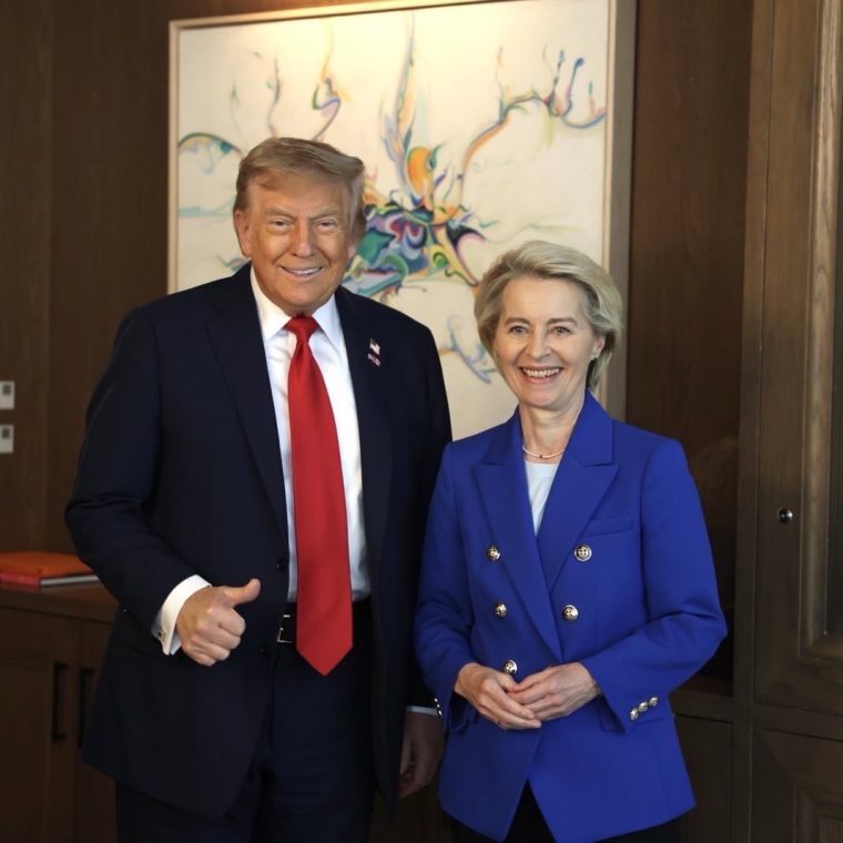 Trump si Von der Leyen au convenit un acord comercial UE SUA