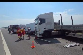 Accident pe A1 Bucuresti Pitesti Barbat grav ranit