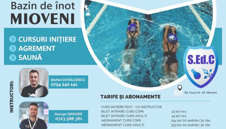 Bazinul de inot Mioveni ramane deschis in august