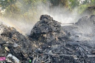 Cinci tone de deseuri au ars in Bascov