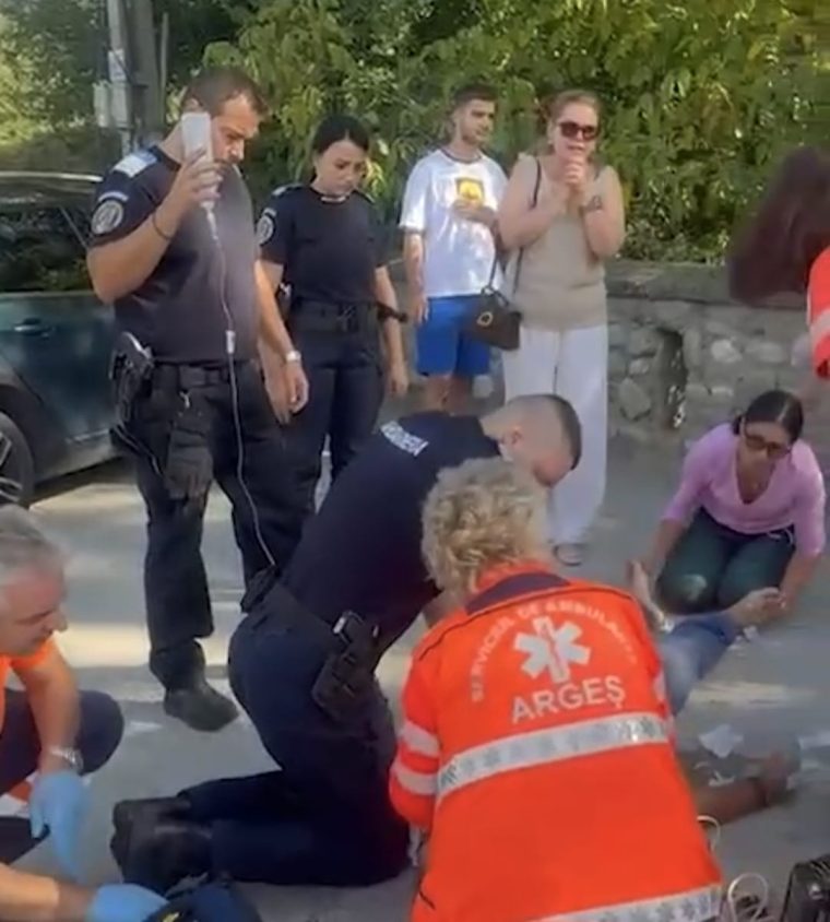 Pitestean salvat dupa infarct Video cu jandarmii