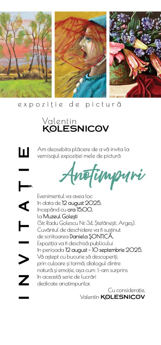 Vernisajul expozitiei artistului Valentin Kolesnikov Muzeul Golesti