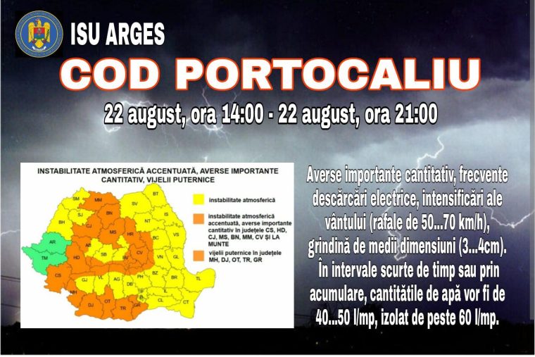 Vin ploile Cod portocaliu de ploi