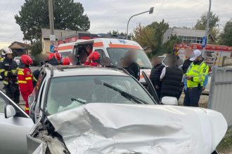 Accident la Pitesti trei raniti inclusiv un copil