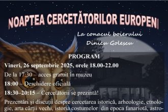 Noaptea Cercetatorilor Europeni la Muzeul Golesti