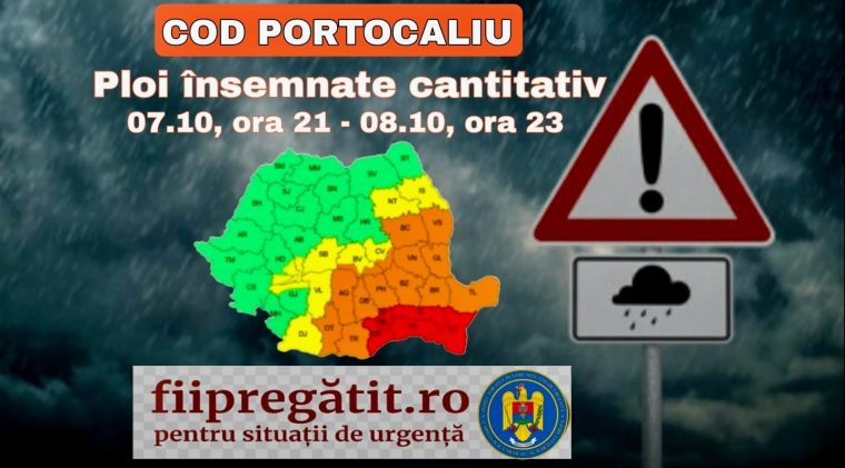 Cod portocaliu de ploi Recomandarile ISU Arges