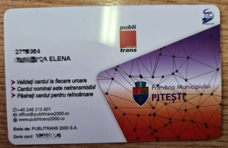 De cand va fi gata cardul Publitrans pentru Pitesti