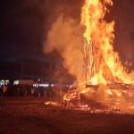 VIDEO Focul lui Sumedru a iluminat Topoloveniul