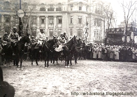 18 Noiembrie 1918 Armata romana intra in Bucuresti eliberat