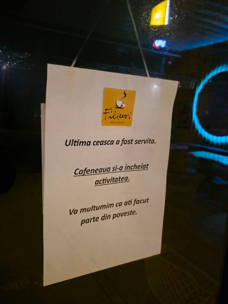 Cafeneaua Filicori Zecchini din Pitesti s a inchis