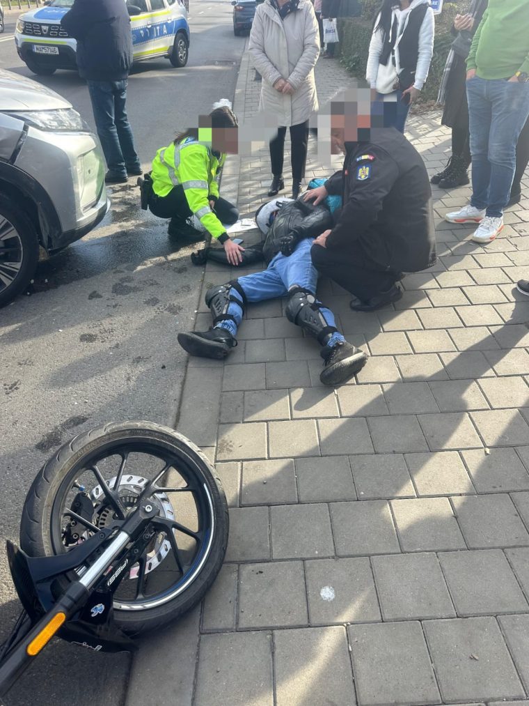 Piteshti Acidentul motociclistului pe bulevardul Bratianu