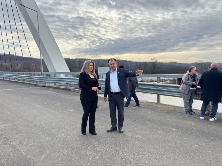 Podul peste raul Argesel leaga Mioveniul de Davideti