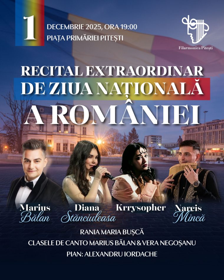 Recital in Piata Primariei Pitesti de 1 Decembrie