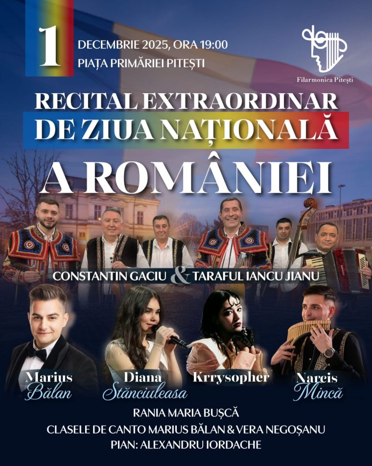 Spectacole de 1 Decembrie la Pitesti Programul serii