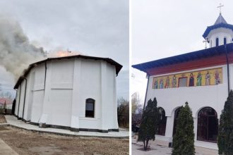 Exclusiv Cum arata biserica de la Cerbu dupa incendiu