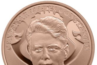 Fondatorul Corului Madrigal pe o moned din tombac