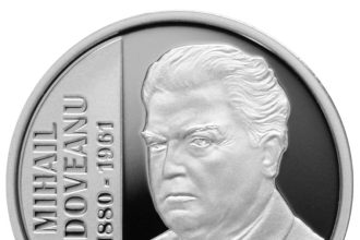 Moneda din argint la 145 de ani de Mihail Sadoveanu