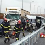 Noul tronson al Autostrazii Moldovei inaugurat cu accident grav