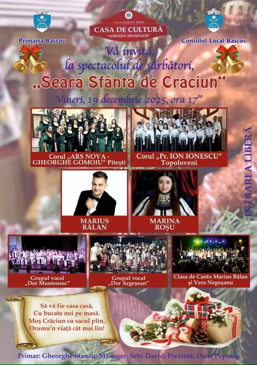 Seara Sfanta de Craciun spectacol la Casa de Cultur