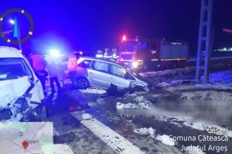 Accident la Cateasca Arges intre doua masini