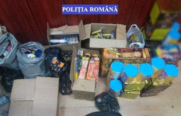 Pirotehnice ilegale descoperite la Pitesti capturate de politie