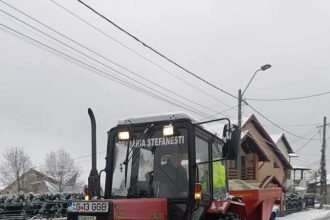 Utilajele lucreaza continuu la Stefanesti