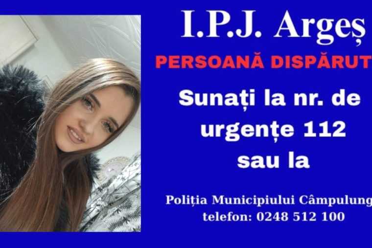 Arges Tanara de 18 ani disparuta Si a inchis telefonul