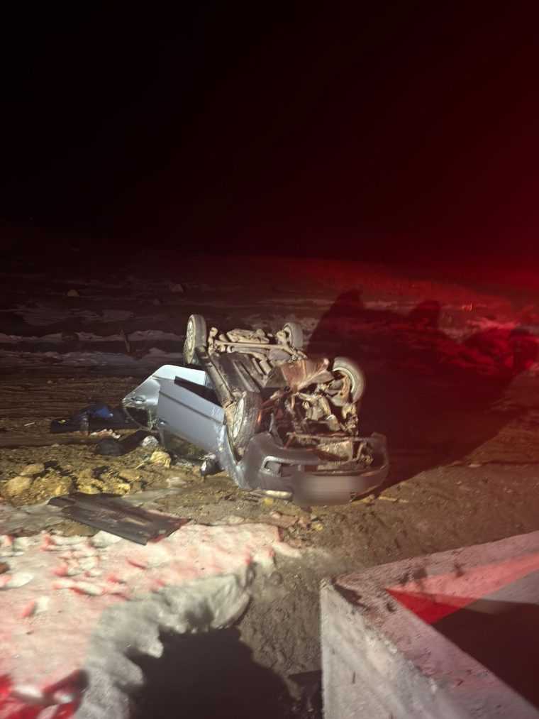 Masina rasturnata la Dambovicioara