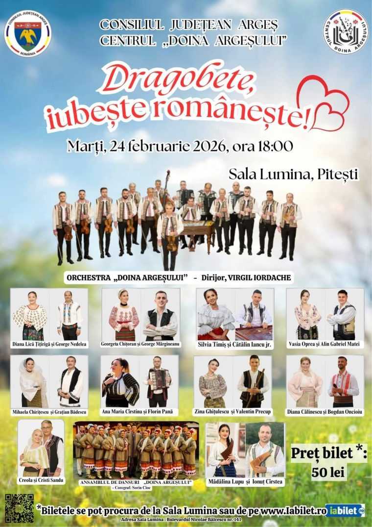 Pitesti Spectacol folcloric deosebit de Dragobete Editie speciala radio Viata la tara