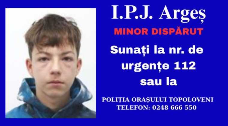 RO Alert Po licia cauta un adolescent de 15 ani plecat voluntar din Topoloveni