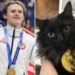 Superstarul american al patinajului artistic si a dedicat prima medalie pisicii sale