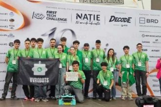 Echipa de robotica a Colegiului National Vlaicu Voda din Curtea de Arges premiul I la Control Award si calificare la etapa nationala