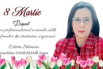 Estera Stamoiu Presedinta OAMGMAMR Arges 8 Martie Celebram femeile care contribuie cu profesionalism si empatie la sanatatea comunitatii argesene
