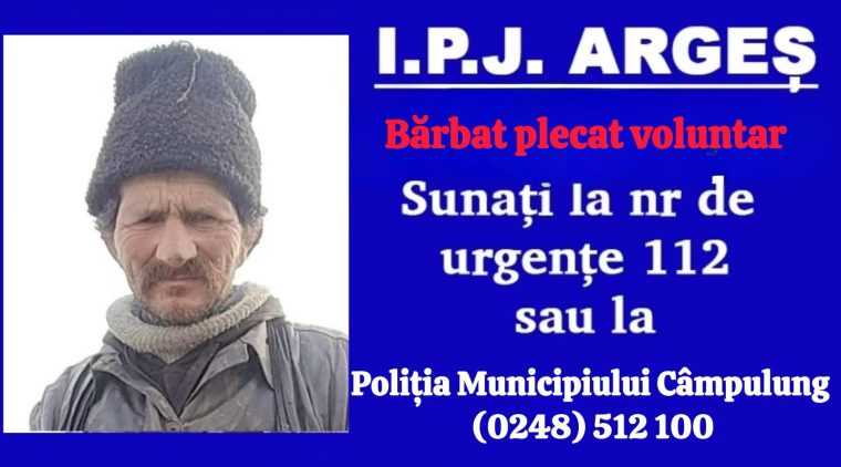 Fratele l a declarat disparut Barbat din Vladeti cautat de politie