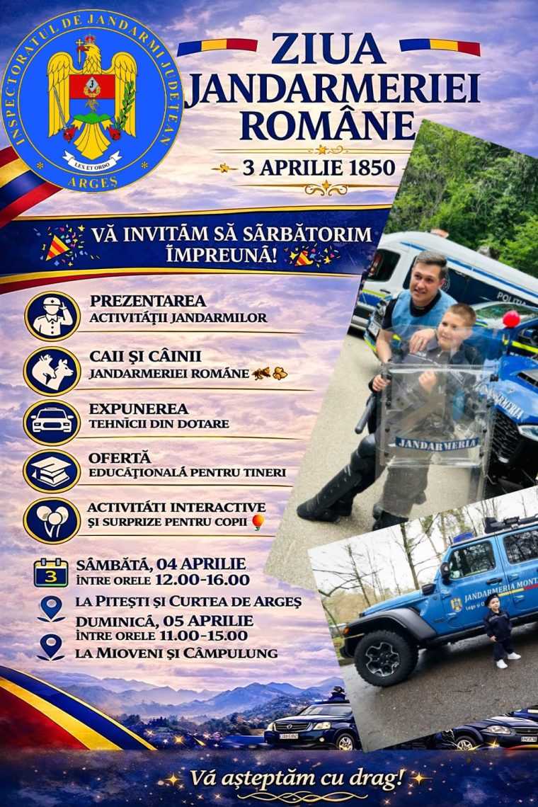Jandarmii din Arges se prezinta comunitatii cu ocazia zilei lor Evenimente interesante in acest weekend