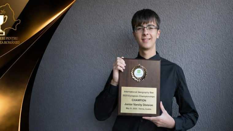 Performanta remarcabila pentru Romania David Craciun a castigat medalia de aur la Europenele de Geografie si s a calificat pentru etapa mondiala