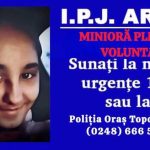 RO Alert Minora de 13 ani disparuta voluntar din Topoloveni