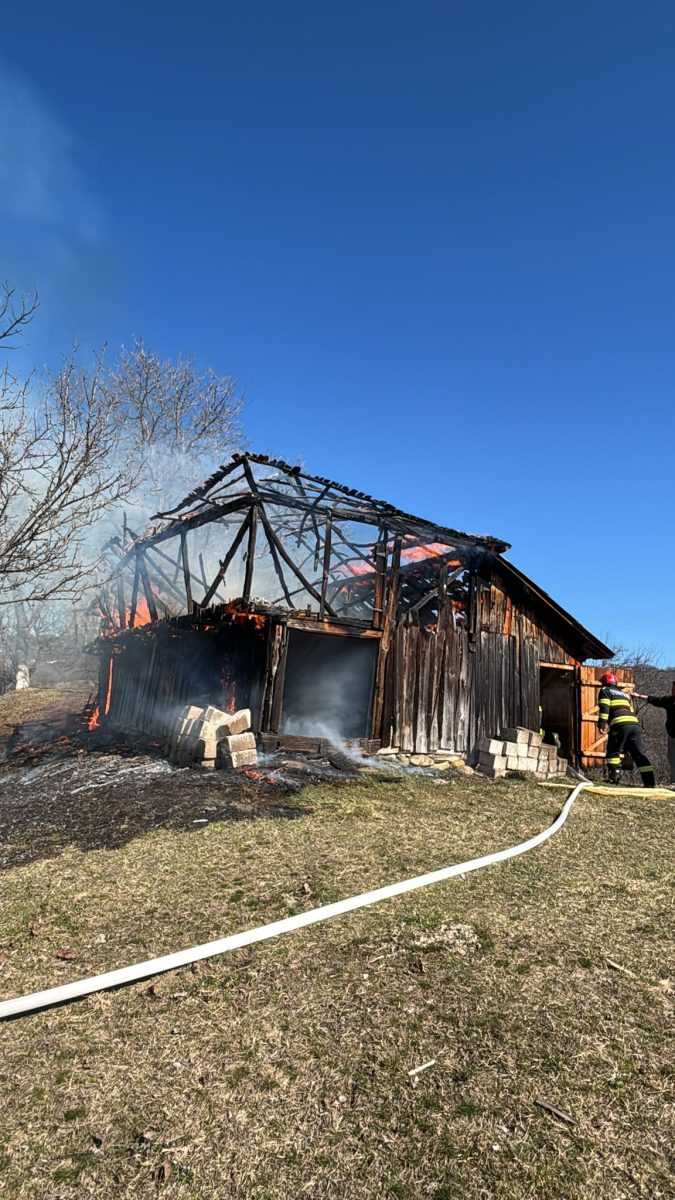 Un grajd a ars in Poienarii de Muscel Ce s a intamplat cu animalele