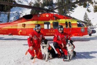 misiune in fagaras caini si salvatori montani pregatiti pentru avalanse