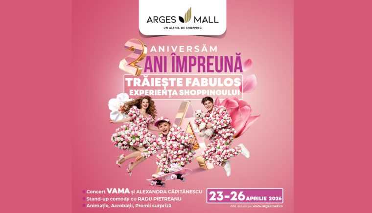 Arges Mall sarbatoresc 2 ani cu spectacole distractie si premii speciale
