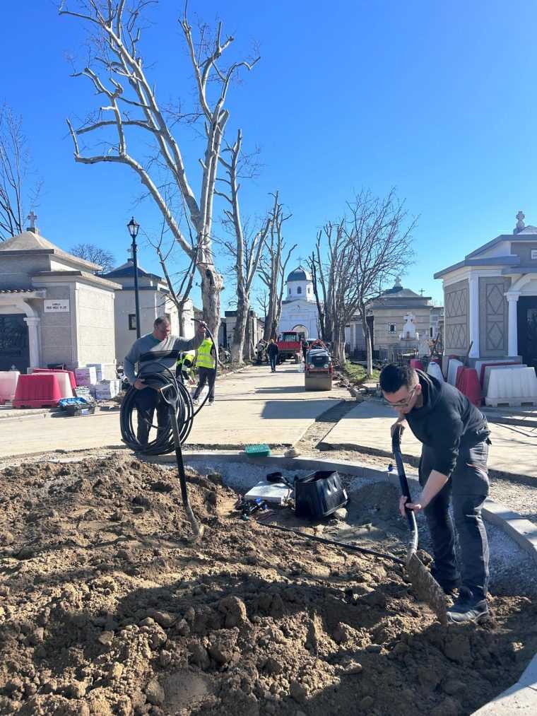 Pitesti A inceput curatenia generala in Cimitirul Sfantul Gheorghe
