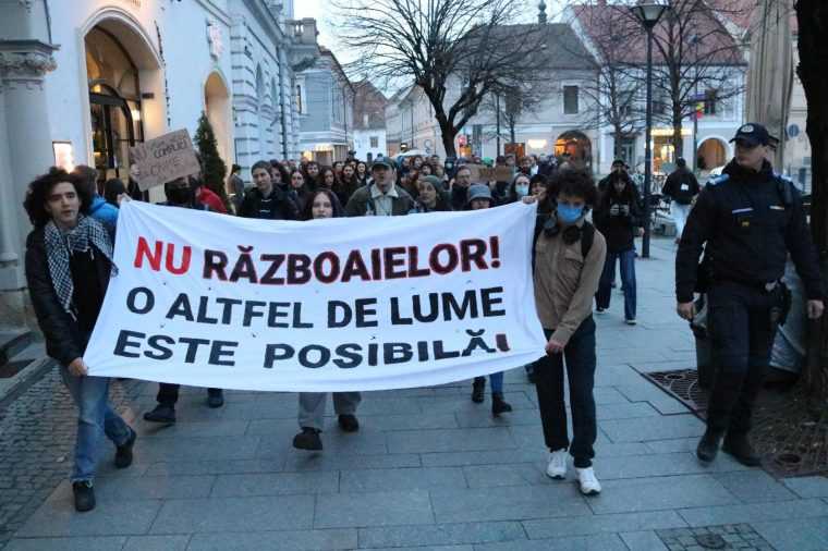 Protest la Cluj impotriva implicarii Romaniei in conflictul din Iran