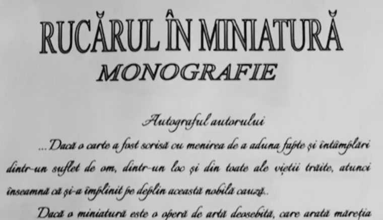 Rucarul in miniatura semnati de Cornel Stoian