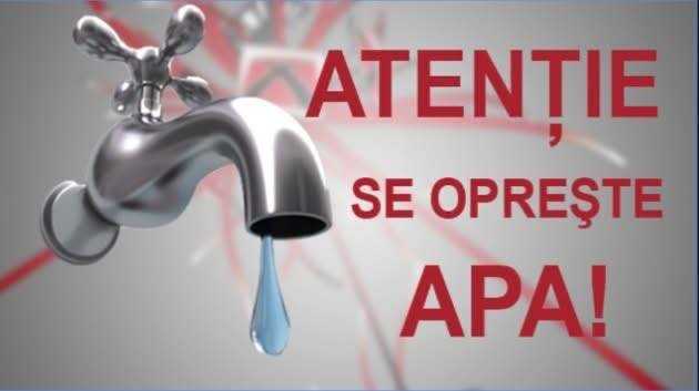 Se va intrerupe furnizarea apei potabile in municipiul Pitesti zona Centru in perioada 2 3 mai 2026