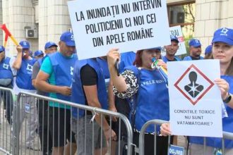Tensiuni la Apele Romane angajatii protesteaza si ameninta cu greva generala