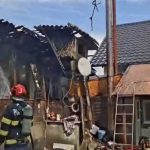 video incendiu la o gospodarie din babana