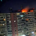 Panica in Galati dupa ce o drona a lovit un bloc explozie puternica si incendiu la etajul 10
