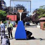 Panouri de baschet instalate la Mioveni in Centrul Civic