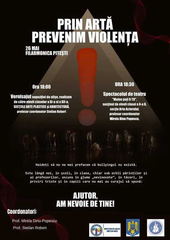 Prin arta prevenim violenta Spectacol organizat de elevii de la Dinu Lipatti